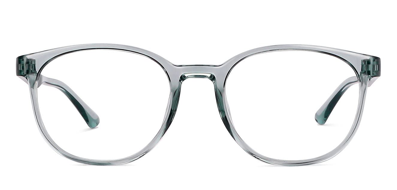 LENSKART BLU | Zero Power Bluecut & Antiglare Computer Eyeglasses For Eye Protection And Strain | Full Rim Round | Men & Women | Medium | LB E14060 LENSKART BLU | Zero Power Bluecut & Antiglare Computer Eyeglasses For Eye Protection And Strain | Full Rim Round | Men & Women | Medium | LB E14060