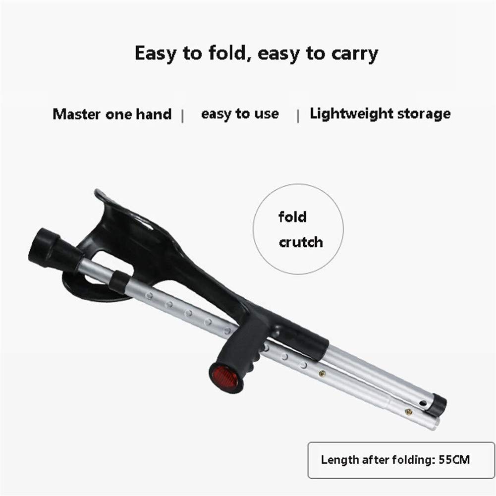 Muletas de antebrazo, muletas de antebrazo de aluminio para axilas 36.2-45.3 pulgadas Muletas de codo ajustables, bastón de agarre ergonómico Muleta de brazo liviano para regalos de padres y madres