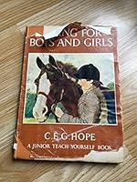 Riding for boys and girls (Junior teach yourself book) B0007JR30O Book Cover