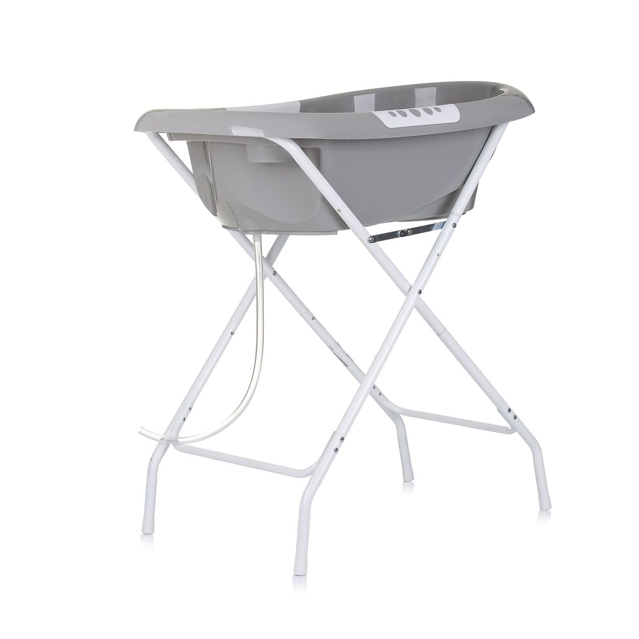 Chipolino Babybadewanne, Ständer Noemi klappbar, Ablauf, Ablagefächer, ab Geburt
