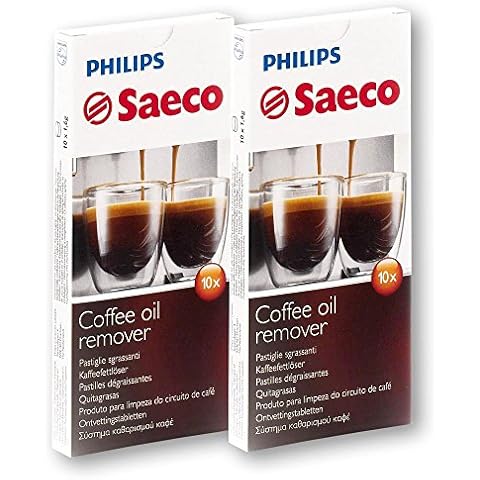 2 x 10 Tablets Philips Saeco Coffee Clean RI9125/24 Coffee Oil Cleaner Cover