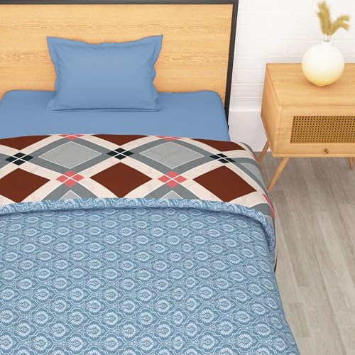 Image of Comforter Single Bed 180 GSM 150x225 CM, Beige & Grey