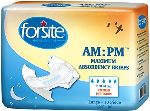 Age Comfort - Forsite Health AM PM Maximum Adult Briefs - Large - 39.5 in to 59 in Waist