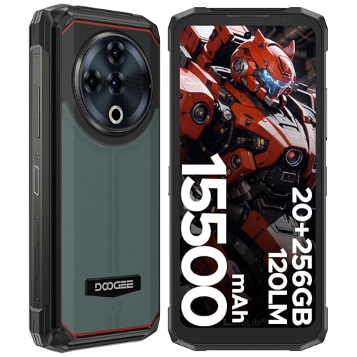 DOOGEE Fire6 Power Movil Irrompible 20GB+256GB/2TB Móvil Rugerizado, 15500mAh, 6.56” HD+ 90Hz Movil Resistente, Cámara 50MP Telefono Movil Android 14, Dual 4G SIM/NFC/OTG/Face ID/Huella Dactilar