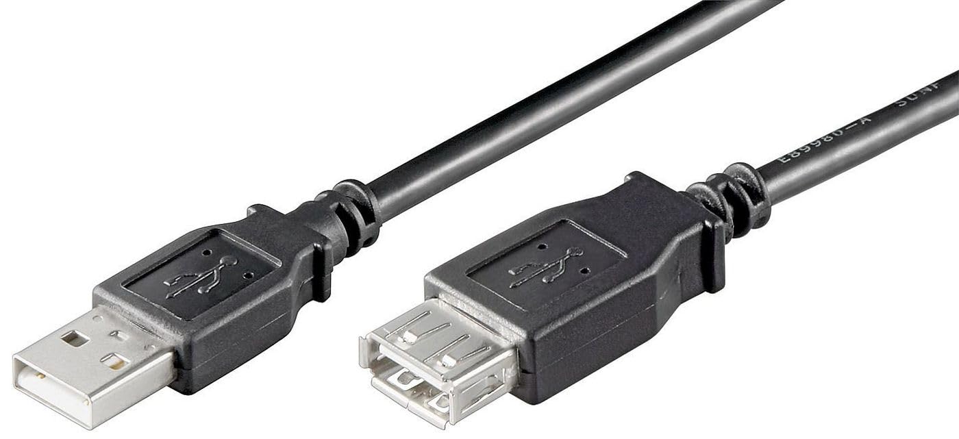 MicroConnect USBAAF2B USB 2.0 Extension Cable 1.8m USB A Male to Female Black