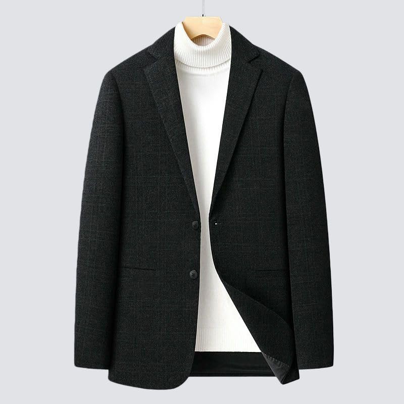 Blazer décontracté homme d'âge moyen avec col épais premium