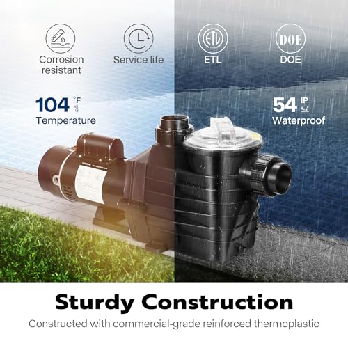 Image of VIVOHOME 2.5HP 230V Dual Speed In /Above Ground Pool Pump