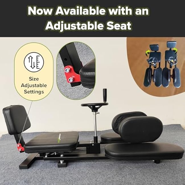 Hip Stretching Machine by Flex Bench ¨C Improve Flexibility,Mobility and Reduce Hip Pain, Leg Stretcher - Flexibility for Yoga,Dance and Gymnastics Thighs,Glutes, Upgraded Model - New Adjustable Seat.