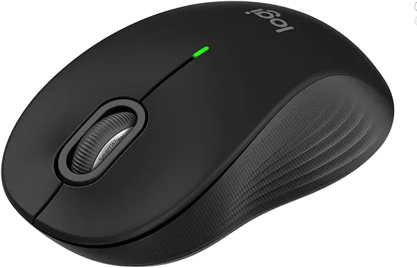 Logitech Signature M550 Wireless Mouse - for Small to Medium Sized Hands, 2-Year Battery, Silent Clicks, Customizable Side Buttons, Bluetooth, Multi-Device Compatibility - Black (Renewed)