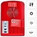 Coca-Cola 12V Portable Bluetooth Speaker Mini Fridge, AC/DC Power Cords Included, Compact Speaker and Personal Cooler/Warmer for Desk Office Dorm, Music-Lovers and Students