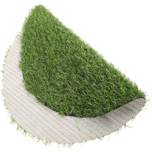 VILLCASE Mantel Redondo de Césped Artificial Verde para Mesas de Picnic al Aire Libre, Práctico Mantenimiento, Fabricado en Goma Resistente para Decoración Exterior