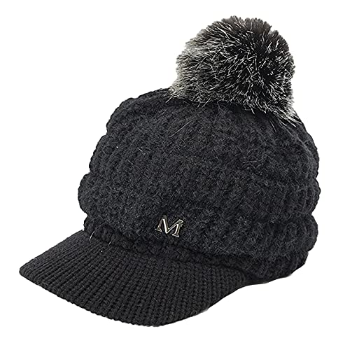 Comhats Winter-Set – Wollmütze Mit Schirm & Fleece-Schlauchschal, Unisex, In 4 Größen, Für Herren & Damen