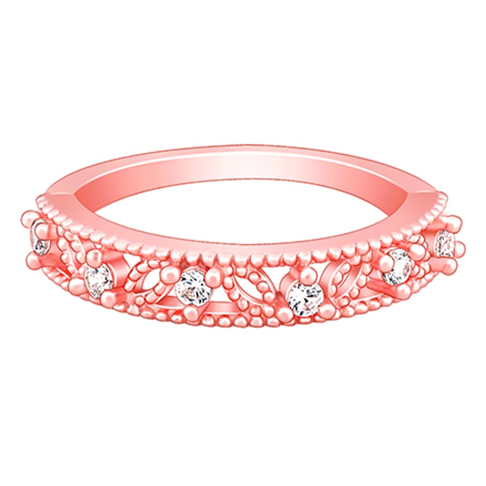 GIVA925 Silver Rose Gold Winged Bling Ring,Fixed Size,Indian - 12 | Gifts for Women and Girls | With Certificate of Authenticity and 925 Stamp | 6 Months Warranty*