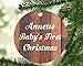 Designsify Christmas Tree Decoration, Annette Baby's First Christmas, Circle Ornament E, Gifts for Birthday Anniversary Valentines Mom Mothers Fathers Day Party, to Men Women Him Her Friend Mom