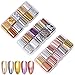 Foil para Uñas Transfer 30 Rolls Nail Art Transfer Foil Transferencia Pegatinas Calcomanías Uñas Holográfico Transferencia Agua Pegatinas Uñas para DIY Manicura Decoración