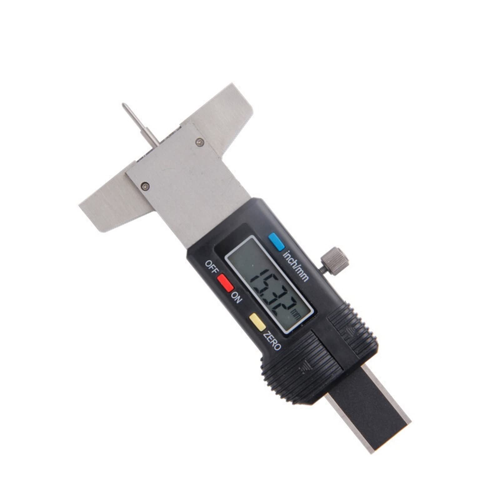 Digital Depth Gauge 0-25.4mm/0.01 Stainless Steel Tire Tread Measure Caliper