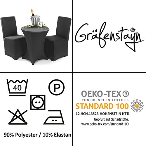 Gräfenstayn Henry, set van 4 stretch stoelhoezen, ronde en hoekige rugleuningen, voordeelverpakking - bi-elastische… - Afbeelding 8