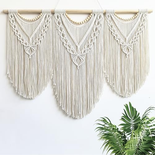 RUIZHIXUAN large macrame wall hanging - Boho Tapestry Macrame Wal...