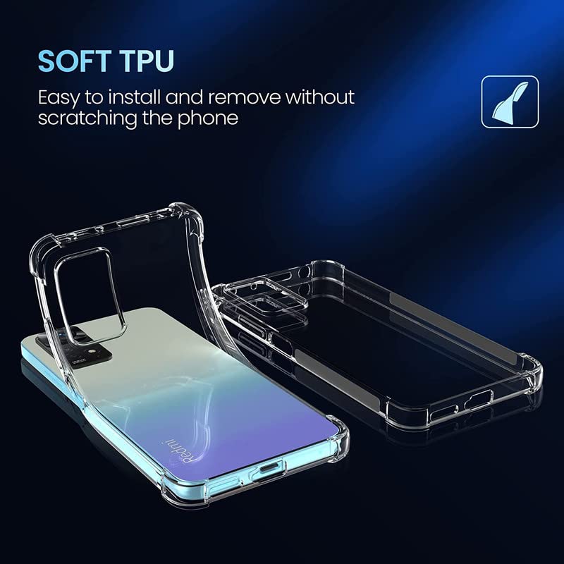 Image of Silicone Shockproof Bumper Ultra Clear Slim Anti-Slip Grip Soft Flexible Back Cover For Xiaomi Note 11 Pro Plus 5G / Xiaomi Redmi Note 11 Pro+ 5G (Transparent)