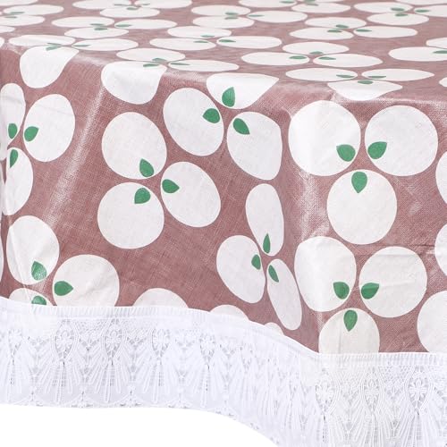 Image of Dakshya Industries PVC Waterproof Round Table Cover for 4 Seater Dining Table | 60 Inch Round Printed Table Cover | Spill Proof, Oil Resistant, Heat Resistant, Wipe Clean