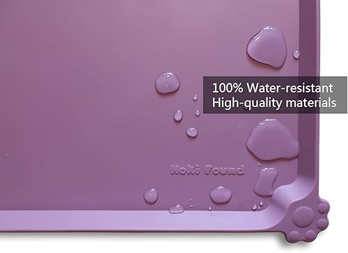 Miniatura 40 de Hoki Found - Bandeja de silicona para comida de mascotas , tapete mantel individual antideslizante para mascotas, tapete impermeable de alimentación