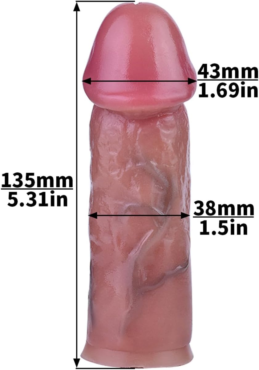 Metal Large Chastity Cock Cage Devices Harness Dildo with Lock - Male Stainless Steel Chastity Devices Cage Strap On Anal Dildo Butt Plug Adult Men Sex Toy (50MM Ring)