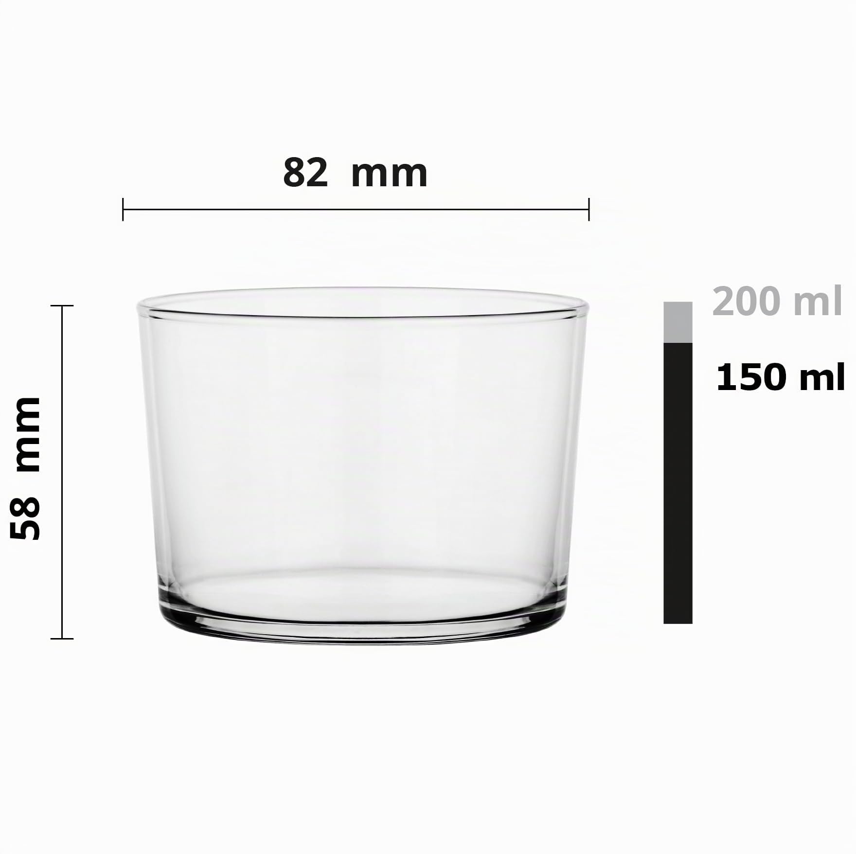 Glasmark KROSNO 1992 Coppa gelato in vetro, confezione da 4, 150 ml, ciotola per gelato, ciotola per dessert, ciotola in vetro, lavabile in lavastoviglie.