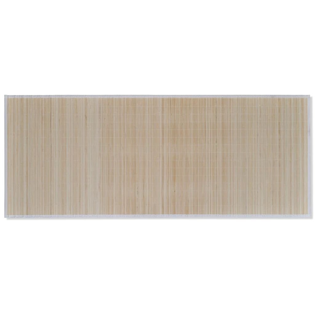 Tidyard Tapis en Bambou antidérapant Lavable Marron 80 x 200 cm
