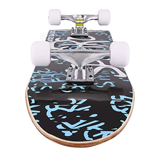 Anfan 31" Pro Complete Skateboard, Adult Tricks Skate Board with 9 Layer Canadian Maple Wood, Double Kick Tail for Beginner Kids Boys Girls 5 Up Years Old (US Stock) (Spitfire)