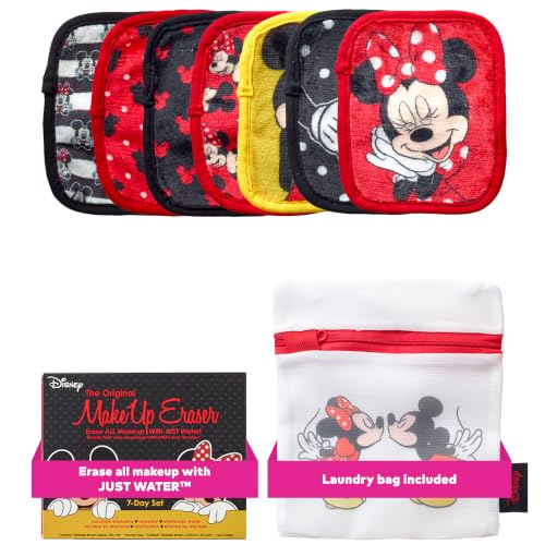 Image of The Original MakeUp Eraser 7-Day Set, Erase All Makeup with Just Water, Including Waterproof Mascara, Eyeliner, Foundation, Lipstick, Sunscreen, and More! Minnie & Mickey, 7ct.