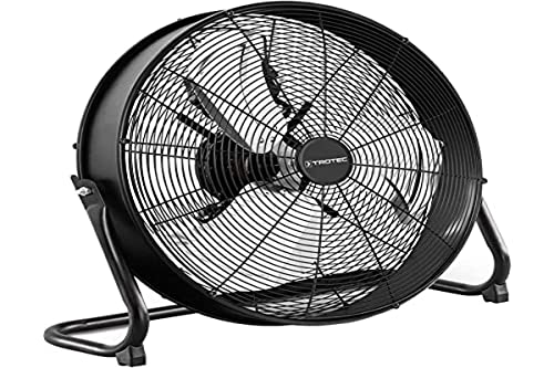 TROTEC Bodenventilator TVM 20 D – 120 Watt, Neigungswinkel 360°, 3 Stufen, Ø 50 cm, kippfester Stand, leise, Schwarz