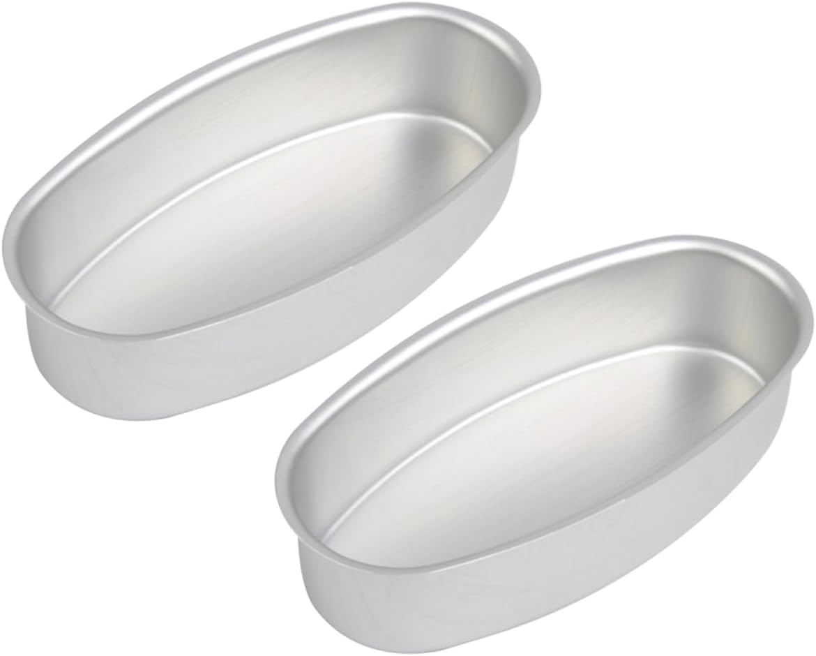 Garneck 6pcs Silver Oval Shaped Baking for Bread and Cake Baking Tray for Home Kitchen and Restaurant Easy to and Practical Tool