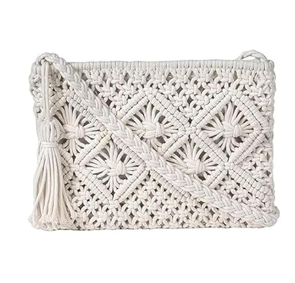 ™ Handcrafted Macramé Sling Bag for Women | 100% Cotton Eco-Friendly Crossbody Purse | Boho Chic Shoulder Bag with Zip Closure, Casual & Travel Use-image-39