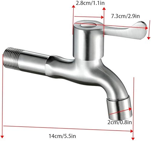 Miniatura 2 de FTVOGUE Grifo de fregadero de cocina Color original Extendido Grifo de apertura rápida Lavadora Lavabo Lavabo Solo grifo frío Grifo de agua