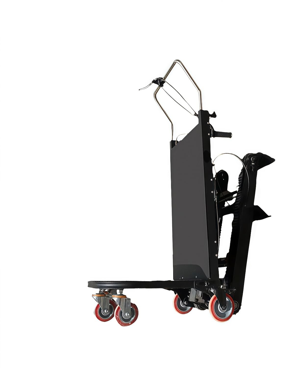 Montascale Tipo Cingolato,Carrello Saliscale Pieghevole Con Cingoli In Gomma,Montascale Elettrico Cingolato,Con Maniglia Telescopica,Batteria Rimovibile Da 48 V/18 A,500W