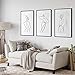 Produktbild Vlies Leinwandbild Fashion Minimalist Abstract Figures Line Art Woman Body Wall Poster Prints for Living Room Decor Frameless. (50x70cm*3)