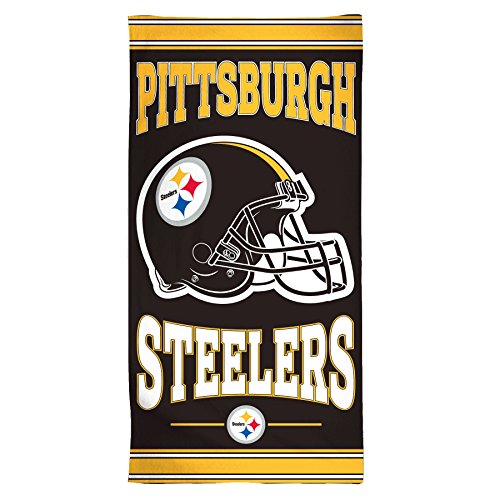 Serviette de plage NFL Pittsburgh Steelers microfibre pour supporter américain