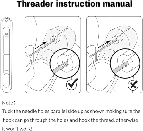 Image of HASTHIP 2 in 1 Automatic Threader & Seam Ripper Dual Head Retractable Needle Threader Stainless Steel Stitch Remover Sewing Needle for Hand Sewing,Embroidery,and Crafts