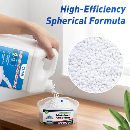 Image of CHMI Moisture Absorber Refill Beads (18 LBS) - Universal Calcium Chloride Refills for Dehumidifier Buckets - High-Capacity Odor Eliminator for Basements, Closets, RVs & Laundry Rooms - Fragrance Free.