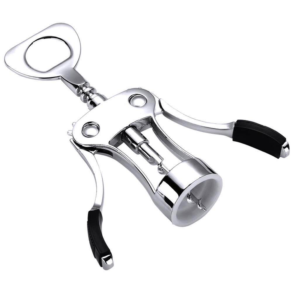 Kuou 2 Stück Multifunktions Winged Korkenzieher, Edelstahl Weinöffner Flaschenöffner mit Weinstopper für Haus Bar Party