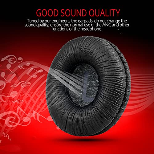 Universal Replacement Ear Pads For Sony Mdr-Zx110/Mdr-Zx330Bt/V150/Wh-Ch500; Jbl Tune 600Bt/T500Bt/T450Bt &Many Other 70Mm Round On-Ear Headphones(List Inside), By Krone Kalpasmos-Thicker Black #TOP4