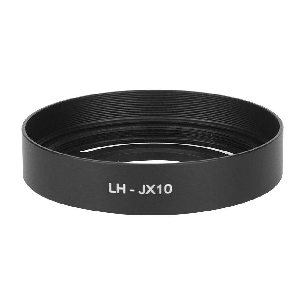 M ugast Lens Hood,LH-JX10 Metal Compact Detachable Camera Lens Hood Shade for Fuji X10/X20/X30,with 52MM Filter Thread(Black)