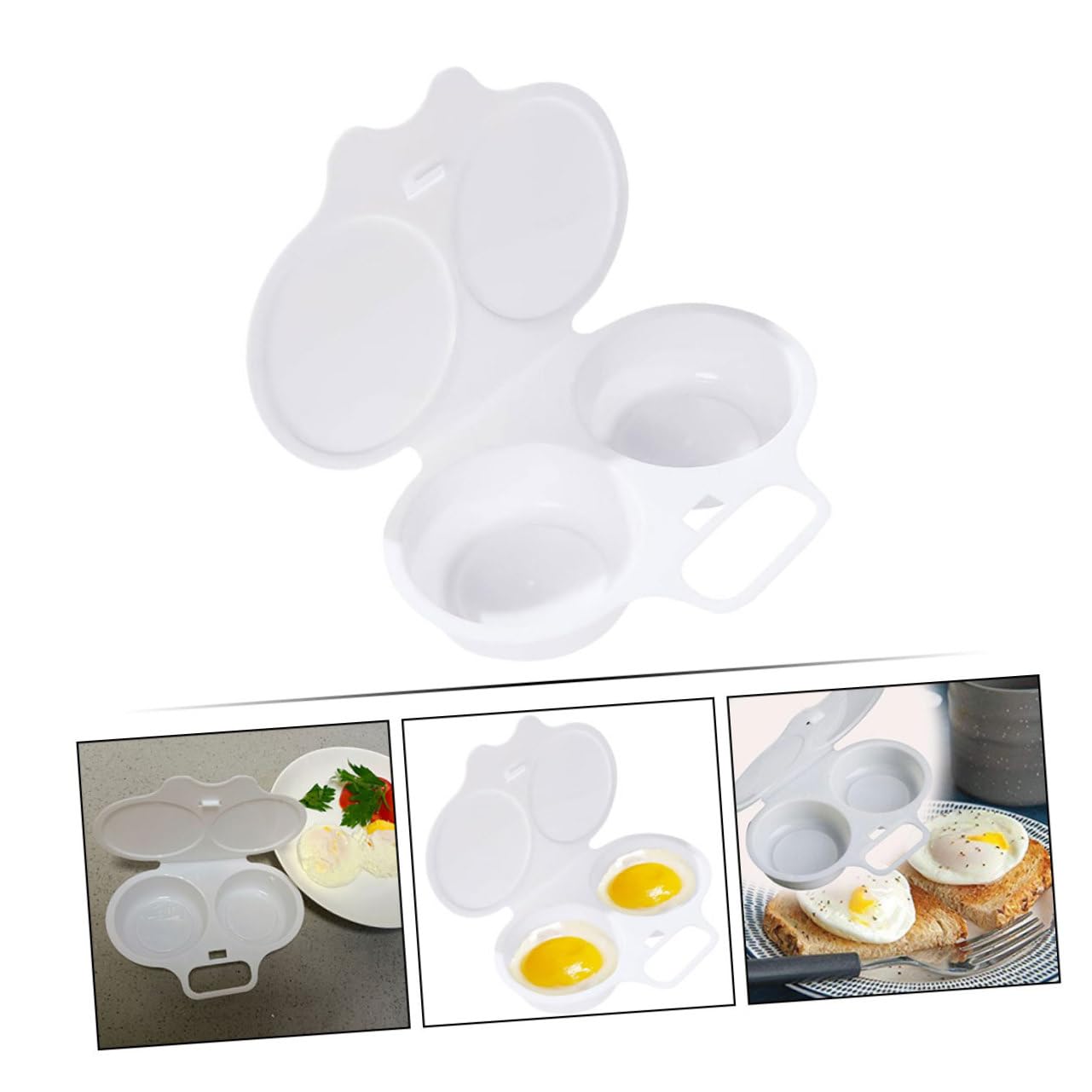 Huevos de plástico para microondas Uso diario Diseño compacto seguro y práctico 6