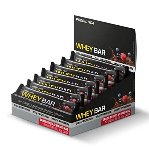 Whey Bar Protein Frutas Vermelhas 12un 40gr A Probiotica
