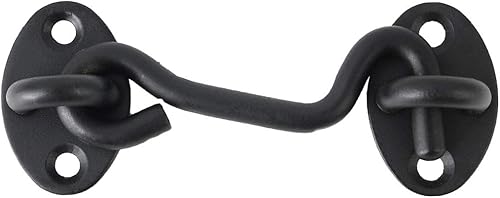 uxcell Gancho de cabina de 4 pulgadas, pestillo de acero inoxidable, ganchos de privacidad para puerta con tornillos para persianas, ventanas,