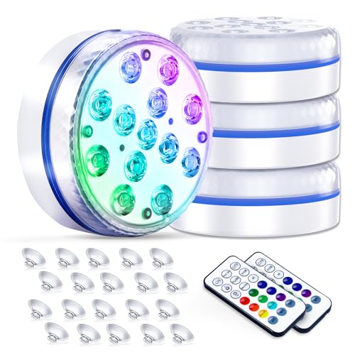 Submersible Led Pool Lights for Above Ground Pools IP68 Waterproof Inground Pond Light Underwater...
