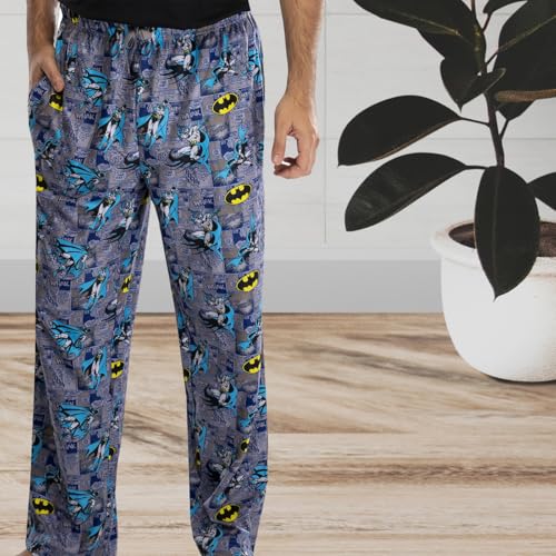 DC Comics Men's Classic Batman Comic Book and Bat Symbol All-Over Print Lounge Pajama Pants Sleepwear4
