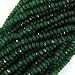 4mm faceted emerald green jade rondelle beads 7.75" strand