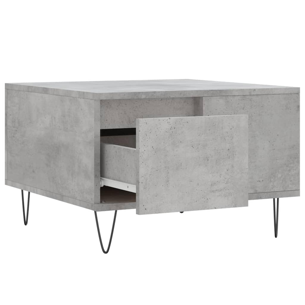 Homgoday Tavolino da caffè grigio cemento, 55 x 55 x 36,5 cm, tavolino da tè per soggiorno, sala d'accoglienza degli ospiti, camera da letto e ufficio, mobili 207