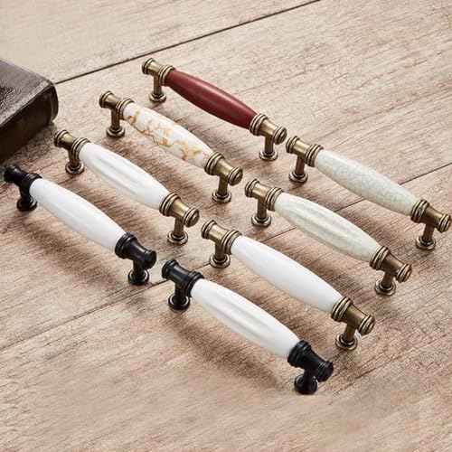 Boutons de tiroir vintage en céramique 96mm style A pour cuisine et armoire ancienne x2 - 8
